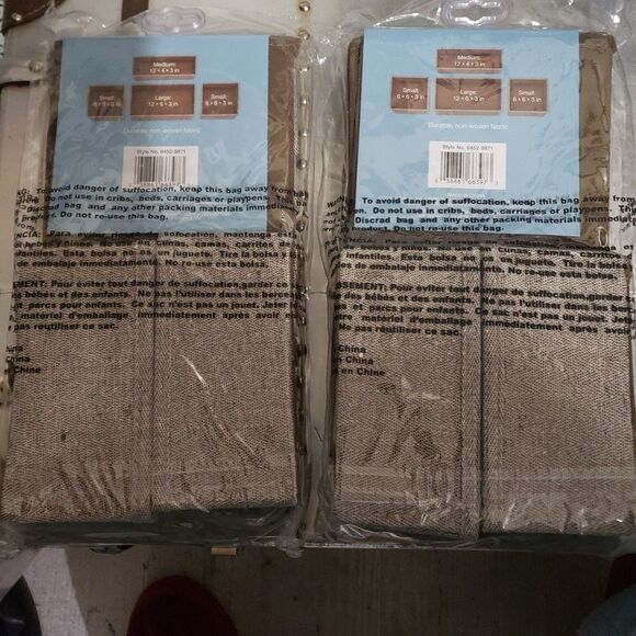 NWT  2 Whitmor Foldable Fabric Storage Drawer Set - Picture 2 of 2